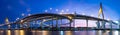 Industrial ring bridges in Bangkok under twilight sky Royalty Free Stock Photo