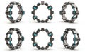 Industrial ring designs in a futuristic style isolated on transparent background Royalty Free Stock Photo