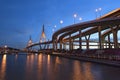 Industrial Ring Road Bridge (Bhumibol Bridge) , Bangkok , Thailand Royalty Free Stock Photo