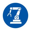 Industrial Robot Arm Icon for Automation and Technology Concepts Royalty Free Stock Photo