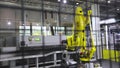 Industrial robot arm, industrial robot manipulator work at factory