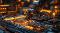 Industrial robot chip installation Royalty Free Stock Photo