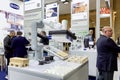 Industrial robot manipulator for many purposes products for furniture manufacturing at an exhibition