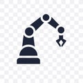 Industrial robot transparent icon. Industrial robot symbol design from Artificial Intellegence collection. Simple element vector