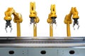 Industrial robotic arm Royalty Free Stock Photo