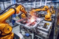 industrial robots assembling smartphone components