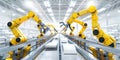 Automated Industrial Robotic Arm Assembly Line Royalty Free Stock Photo