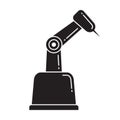 Industrial robots icon vector for graphic design, logo, website, social media, mobile app, UI illustration