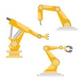 Industrial robots vector set