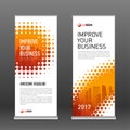 Industrial roll up banner design template Royalty Free Stock Photo