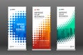 Industrial roll up banners design templates set