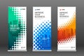 Industrial roll up banners design templates set