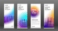 Industrial roll up banners design templates set