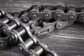 Industrial roller chain Royalty Free Stock Photo