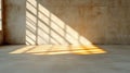Industrial room with light and shadow effects on the textured wall and floor Royalty Free Stock Photo