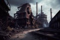 industrial ruin, with the past and present brought together in a single image