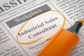 Industrial Sales Consultant Job Vacancy. 3D.