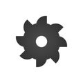 Industrial saw icon flat. Illustration isolated vector sign symbol. Royalty Free Stock Photo