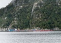 Norwegian industrial scale fish farming near Stavanger Royalty Free Stock Photo