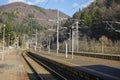 Industrial scenery with the railway infrastructure