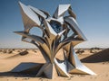 Industrial Sculpture in Desert, Generative AI