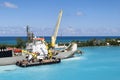 Industrial Ship Inside Nassau Harbour