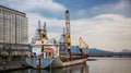 Industrial ship loading in Naples Royalty Free Stock Photo