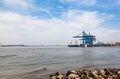 Industrial shipping harbor Royalty Free Stock Photo