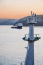 Ships in the seaport in the Kola Bay Royalty Free Stock Photo