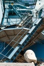 Industrial shipyard crane in Moscow, Russia. Royalty Free Stock Photo