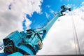 Industrial shipyard crane in Moscow, Russia. Royalty Free Stock Photo