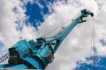 Industrial shipyard crane in Moscow, Russia. Royalty Free Stock Photo