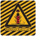 Industrial sign for Barbershop Quartet Day