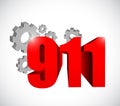 911 industrial sign concept illustration