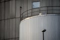 Industrial silos , close up Royalty Free Stock Photo