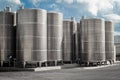 Industrial silos Royalty Free Stock Photo