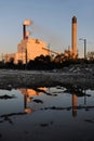 Industrial Site With Smokestacks