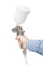 Industrial size spray gun used for industrial painting and coating. Royalty Free Stock Photo