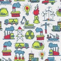 Industrial sketch seamless pattern