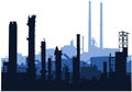 Industrial skylines (blue) Royalty Free Stock Photo