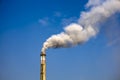 Industrial smoke stack of coal power plant. Royalty Free Stock Photo