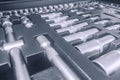 Industrial Socket Set inside Toolbox, Ratchet Socket Kit Royalty Free Stock Photo