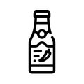 Industrial spicy sauce line icon vector illustration