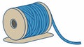 Industrial Spool of Blue Wire Cable Construction Vector Art, vector design Generative AI Royalty Free Stock Photo