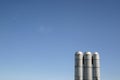 Industrial Stacks Blue Sky Royalty Free Stock Photo