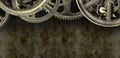 Industrial Steampunk Machine Banner Background