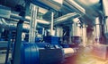 Industrial Steel pipelines, valves and gauges