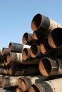 Industrial steel pipes pile