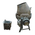 Industrial steel production equipment pouring convertor isolated