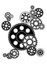 Industrial still life - arrangement of gears, Royalty Free Stock Photo